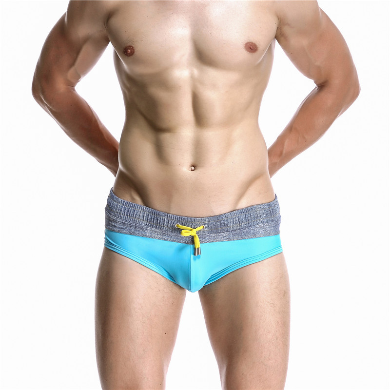 Swim Trunk Quick Dry - سروال سباحة رجالي ضيق اللون ،